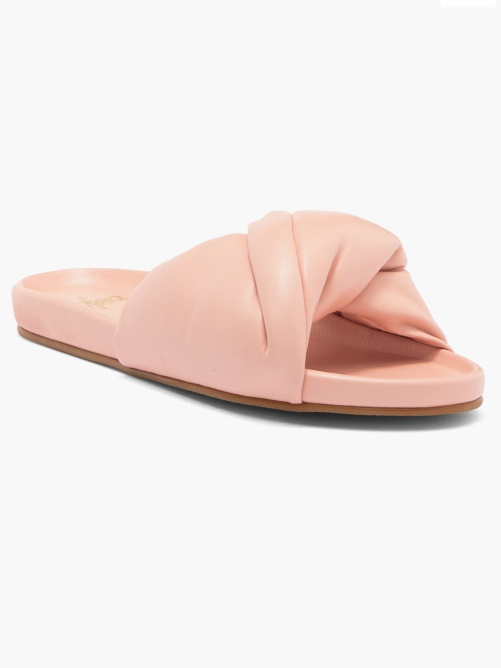 NWT Beek Tesia Slide Sandal leather color-blush new with box Size 8